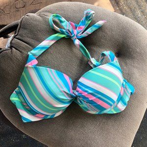 Aerie Blue Striped “Emma” Bikini Top 34D